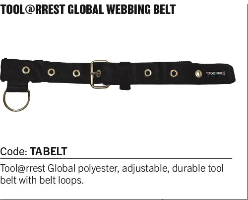 Adjustable, durable tool belt with belt loops in black