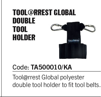 Double tool holder to fit tool belts