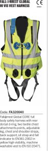 Hi Vis Vest Harness in Yellow - height safety equipment